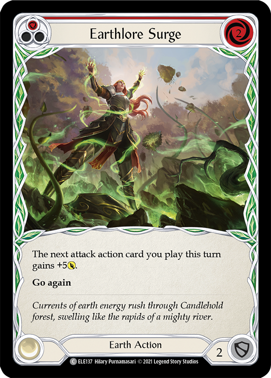 Earthlore Surge (Red) [ELE137] (Tales of Aria) 1st Edition Rainbow Foil