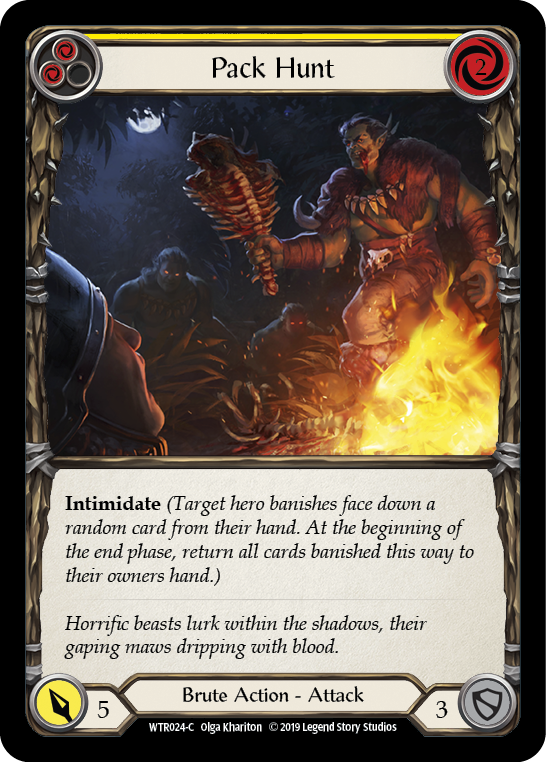 Pack Hunt (Yellow) [WTR024-C] (Welcome to Rathe) Alpha Print Rainbow Foil