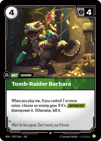 front of card Tomb-Raider Barbara [Vendetta] 037/166