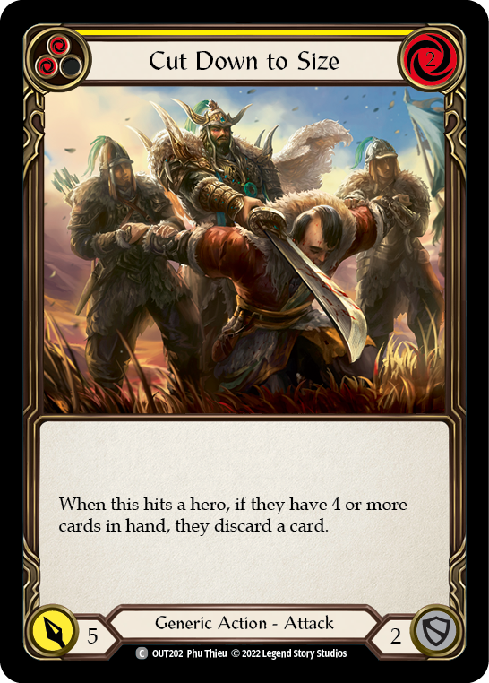 Cut Down to Size (Yellow) [OUT202] (Outsiders) Rainbow Foil