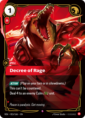 front of card Decree of Rage [Vendetta] 015/166