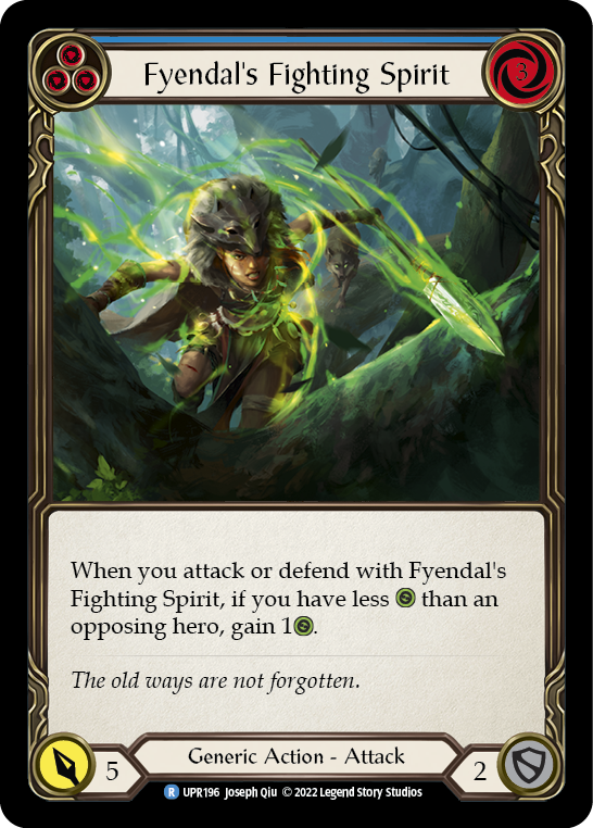 Fyendal's Fighting Spirit (Blue) [UPR196] (Uprising) Rainbow Foil