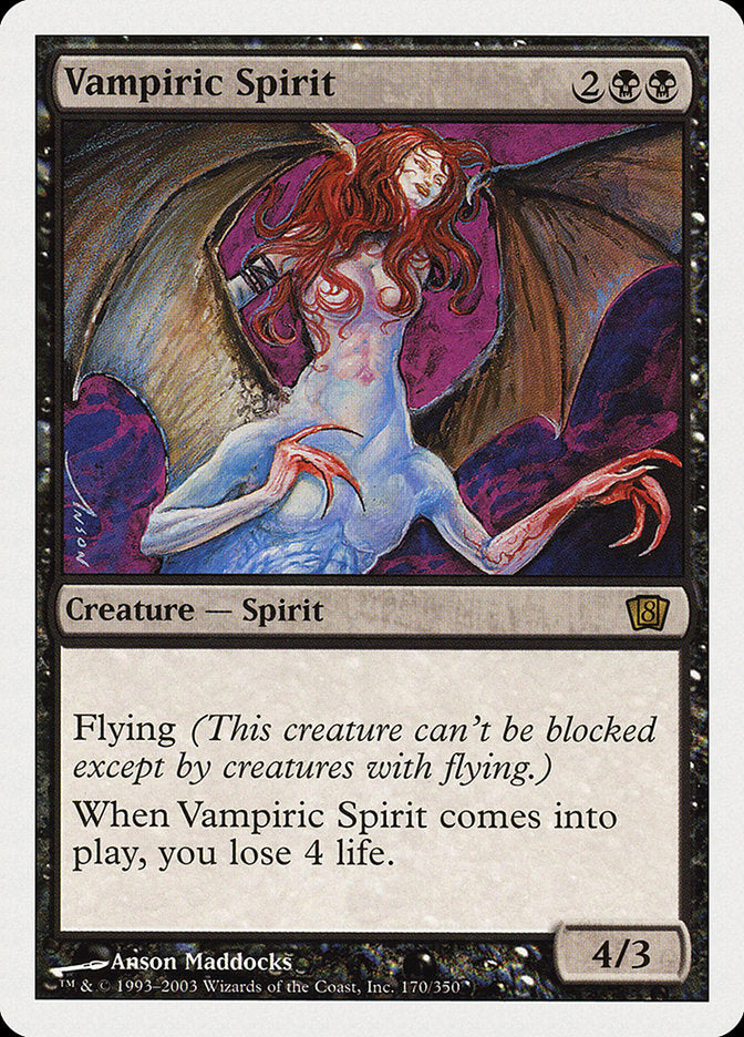 (Oversized) Vampiric Spirit (8th Edition) [Oversize Cards]