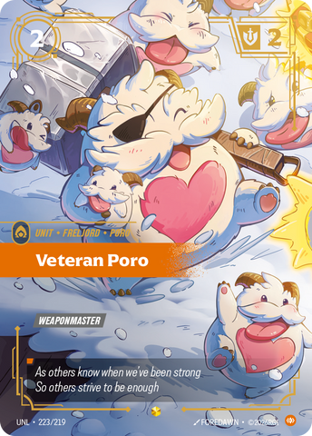 front of card Veteran Poro (Overnumbered) [Unleashed] 223/219