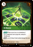 front of card Ki Burst [Radiance] 028/167