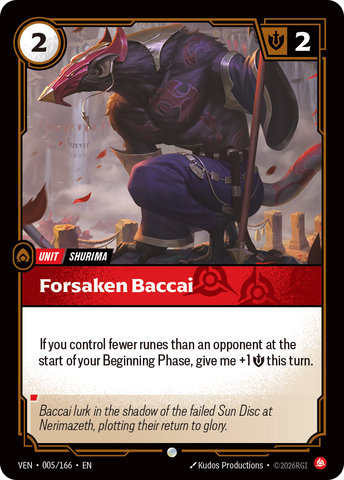 front of card Forsaken Baccai [Vendetta] 005/166