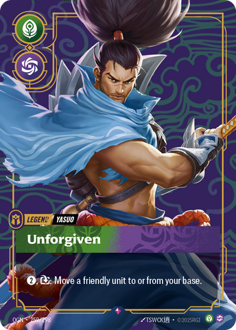 front of card Yasuo, Unforgiven [Origins] #259