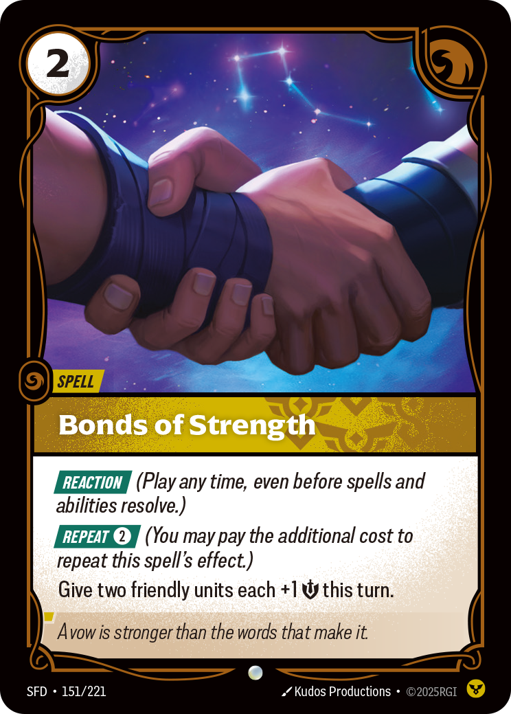 front of card Bonds of Strength [Spiritforged] 151/221