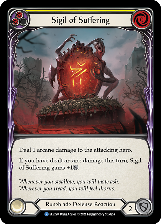 Sigil of Suffering (Yellow) [ELE228] (Tales of Aria) 1st Edition Normal