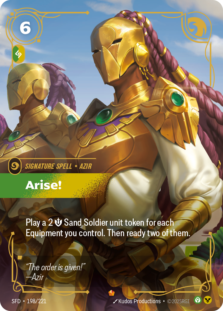 front of card Arise! [Spiritforged] 198/221