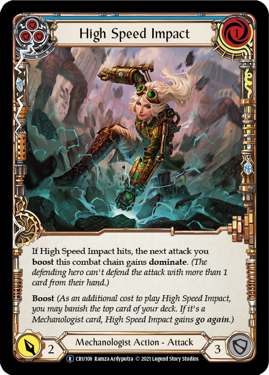 High Speed Impact (Blue) [U-CRU108] (Crucible of War Unlimited) Unlimited Normal