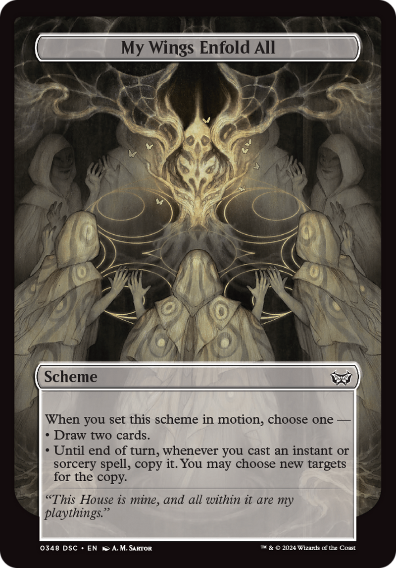 (Oversized Scheme) My Wings Enfold All (Full Art) [Duskmourn: Archenemy]