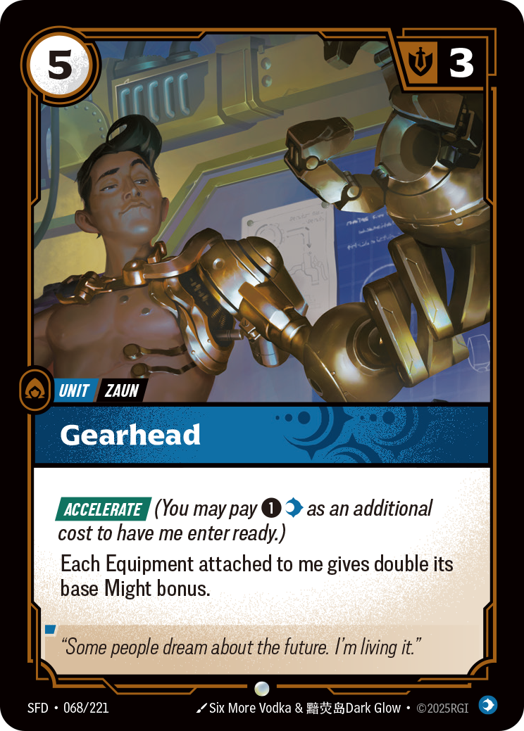 front of card Gearhead [Spiritforged] 068/221
