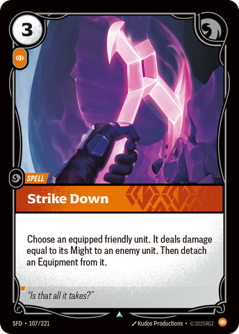 front of card Strike Down [Spiritforged] 107/221