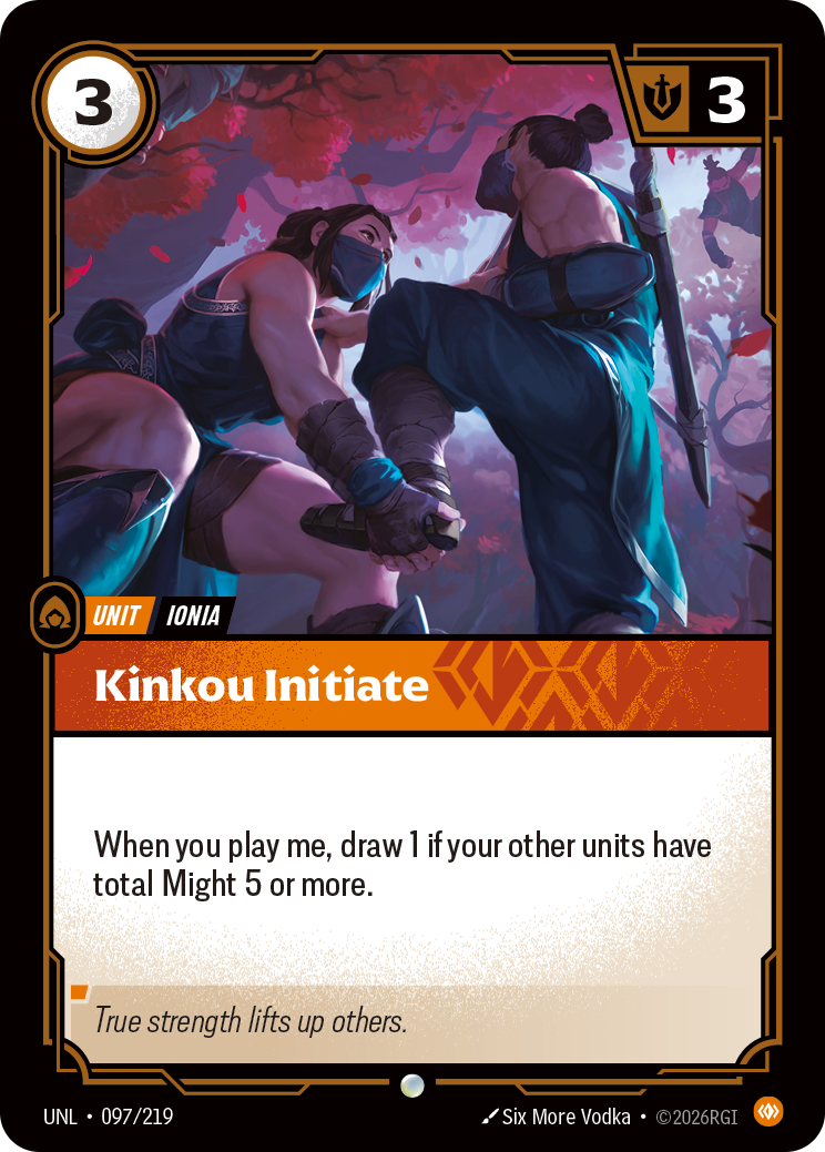 front of card Kinkou Initiate [Unleashed] 097/219