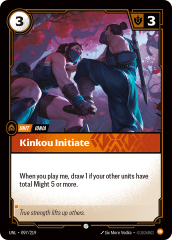 front of card Kinkou Initiate [Unleashed] 097/219