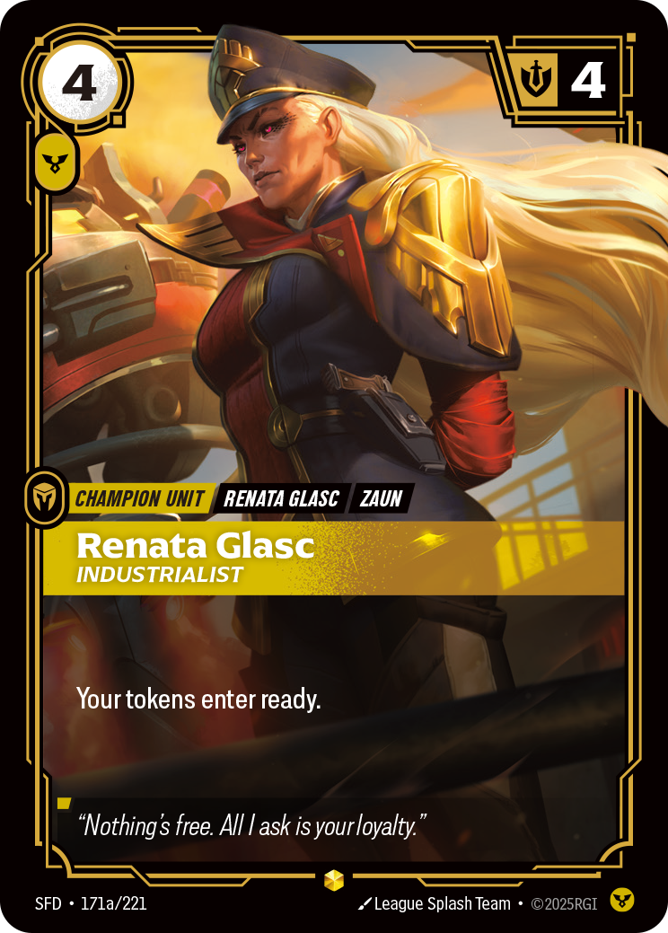 front of card Renata Glasc, Industrialist (Alternate Art) [Spiritforged] 171a/221