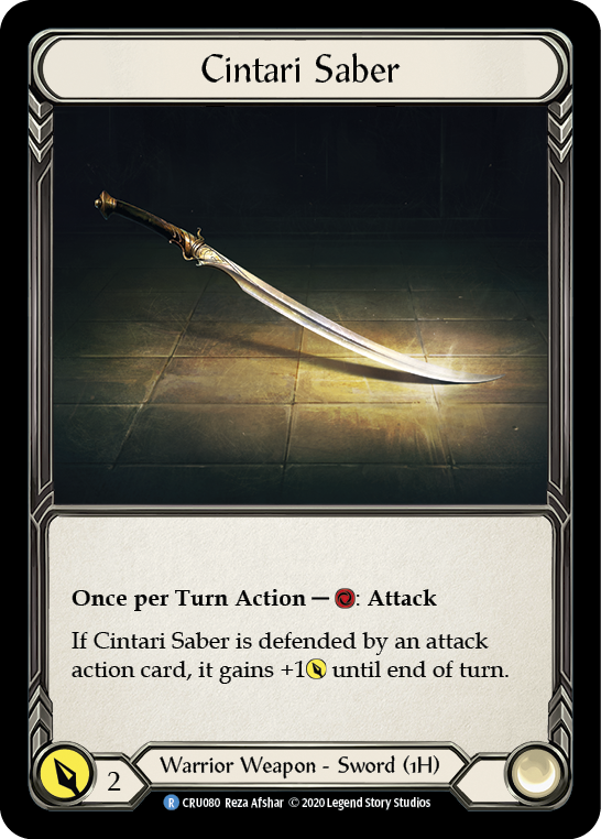 Cintari Saber [CRU080] (Crucible of War) 1st Edition Normal
