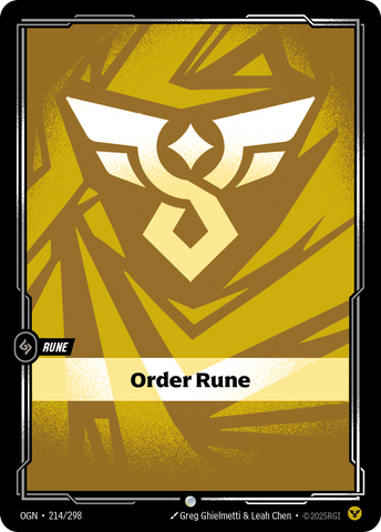 front of card Order Rune [Origins] #214