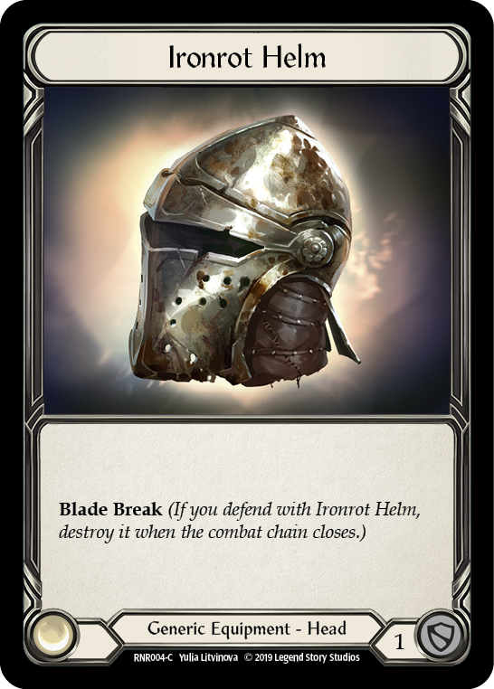 Ironrot Helm [RNR004-C] (Rhinar Hero Deck) 1st Edition Normal