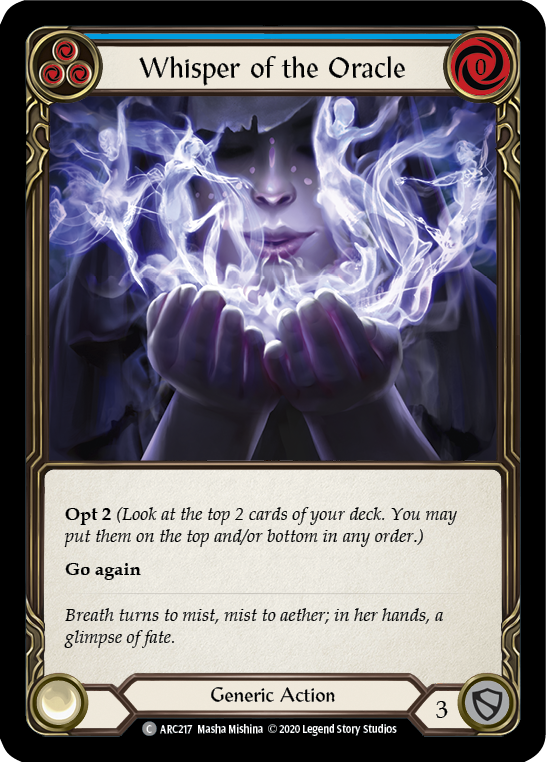 Whisper of the Oracle (Blue) [U-ARC217] (Arcane Rising Unlimited) Unlimited Rainbow Foil