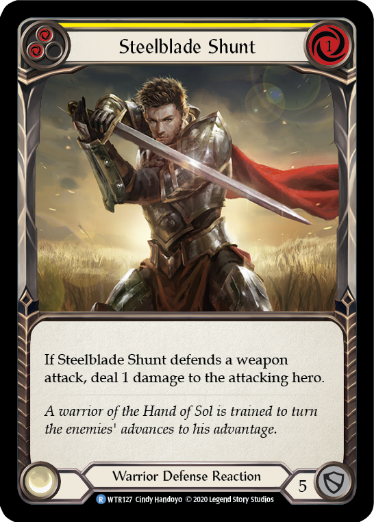 Steelblade Shunt (Yellow) [U-WTR127] (Welcome to Rathe Unlimited) Unlimited Rainbow Foil