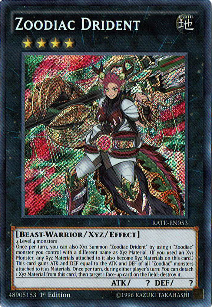 Zoodiac Drident [RATE-EN053] Secret Rare – Fusion Gaming