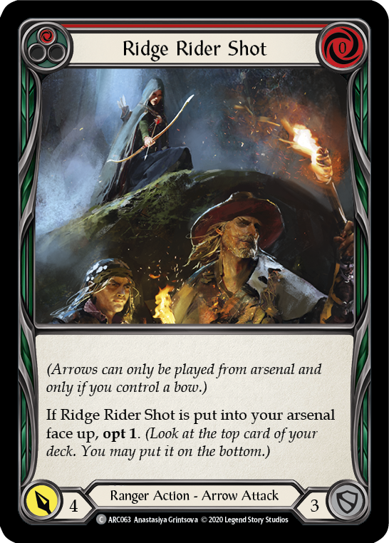 Ridge Rider Shot (Red) [U-ARC063] (Arcane Rising Unlimited) Unlimited Rainbow Foil