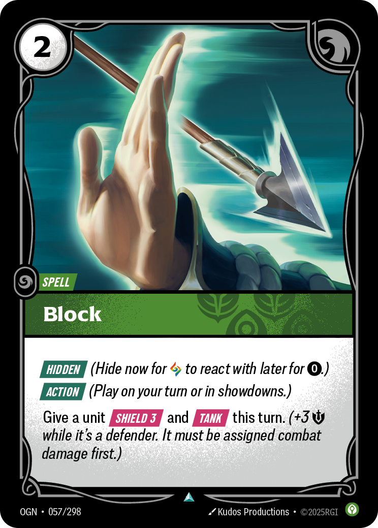 front of card Block [Origins]