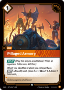 front of card Pillaged Armory [Radiance] 073/167