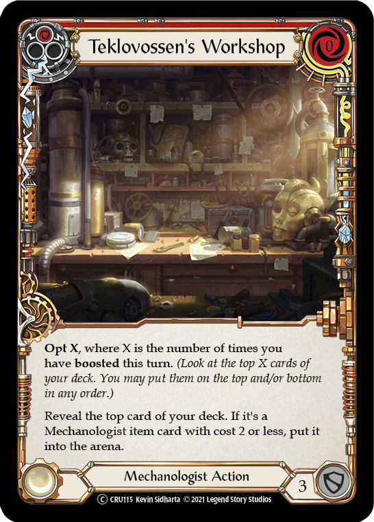 Teklovossen's Workshop (Red) [U-CRU115] (Crucible of War Unlimited) Unlimited Normal