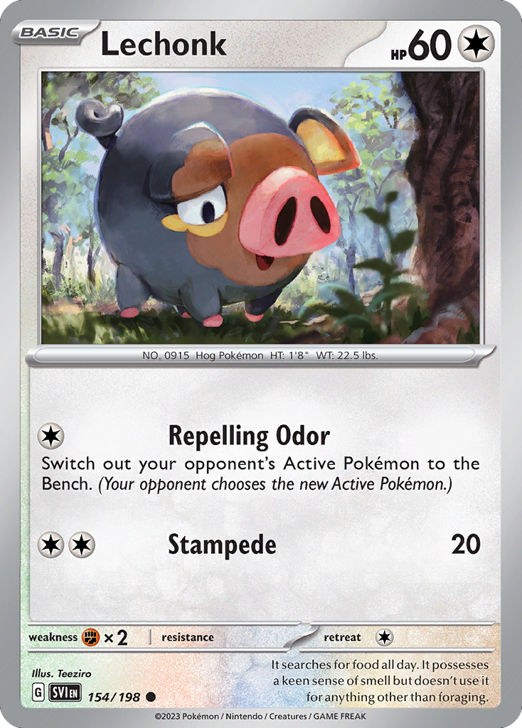 Lechonk (154/198) (Scarlet & Violet: Base Set) [Theme Deck Exclusive]