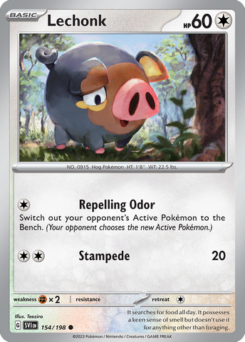 Lechonk (154/198) (Scarlet & Violet: Base Set) [Theme Deck Exclusive]