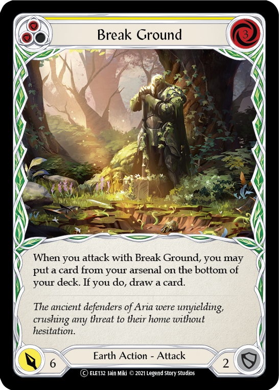 Break Ground (Yellow) [U-ELE132] (Tales of Aria Unlimited) Unlimited Rainbow Foil