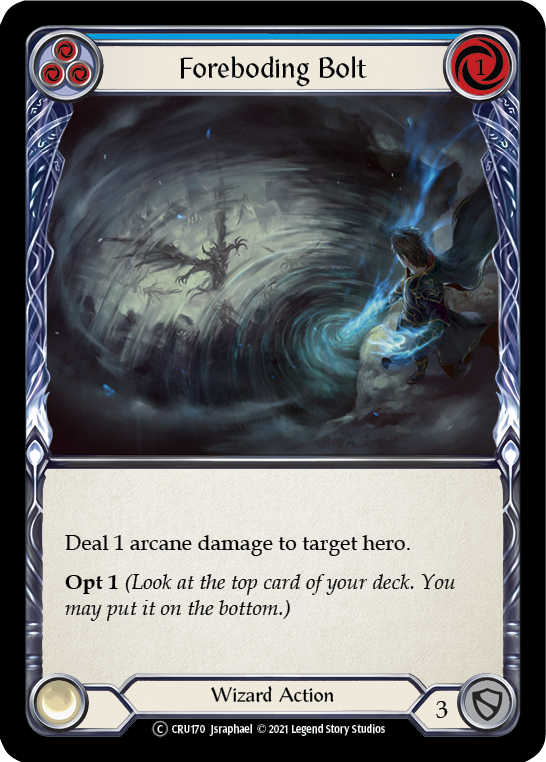 Foreboding Bolt (Blue) [U-CRU170] (Crucible of War Unlimited) Unlimited Normal