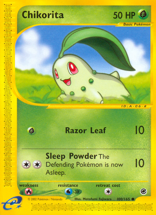 Chikorita (100/165) [Expedition: E-Card Base Set]