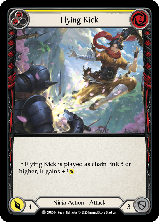 Flying Kick (Yellow) [CRU064] (Crucible of War) 1st Edition Rainbow Foil