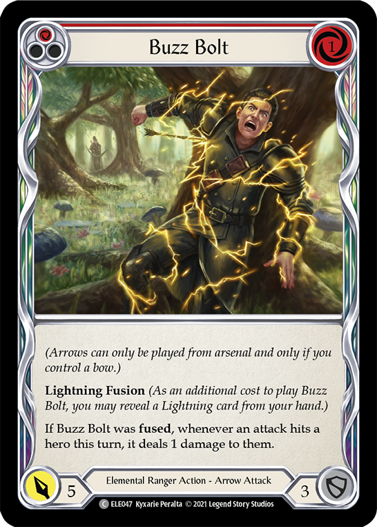 Buzz Bolt (Red) [ELE047] (Tales of Aria) 1st Edition Rainbow Foil