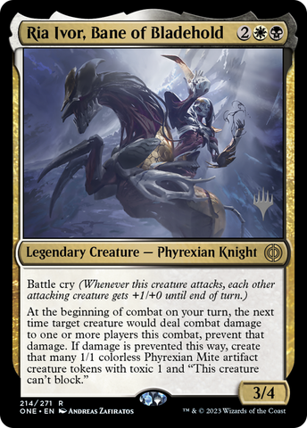 Ria Ivor, Bane of Bladehold (Promo Pack) [Phyrexia: All Will Be One Promo Pack]