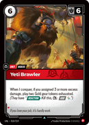 front of card Yeti Brawler [Unleashed] 018/219