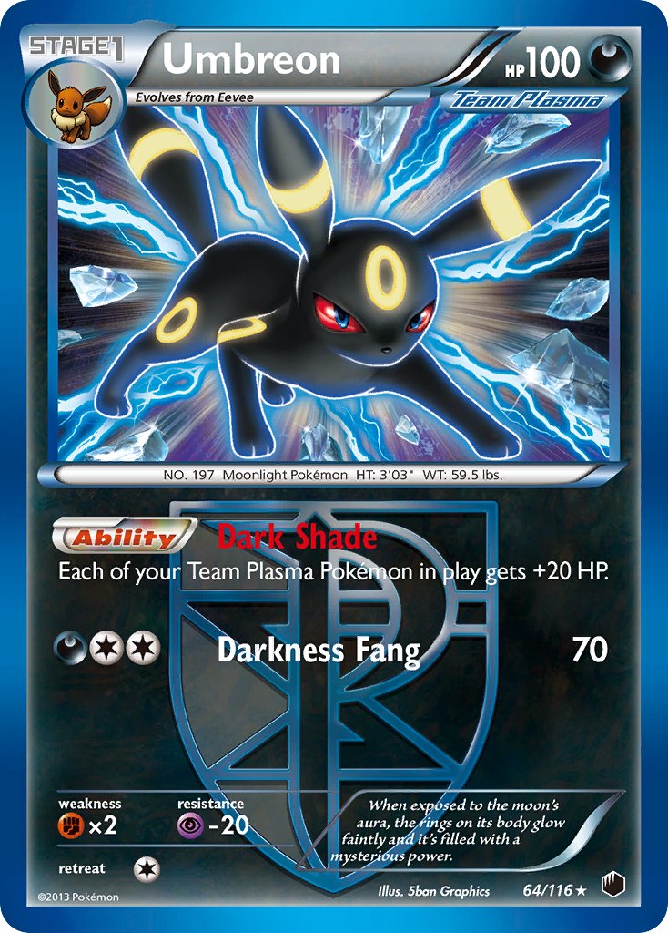 Umbreon (64/116) (Moltres Legendary Battle Deck) (Black & White: Plasma Freeze) [Theme Deck Exclusive]