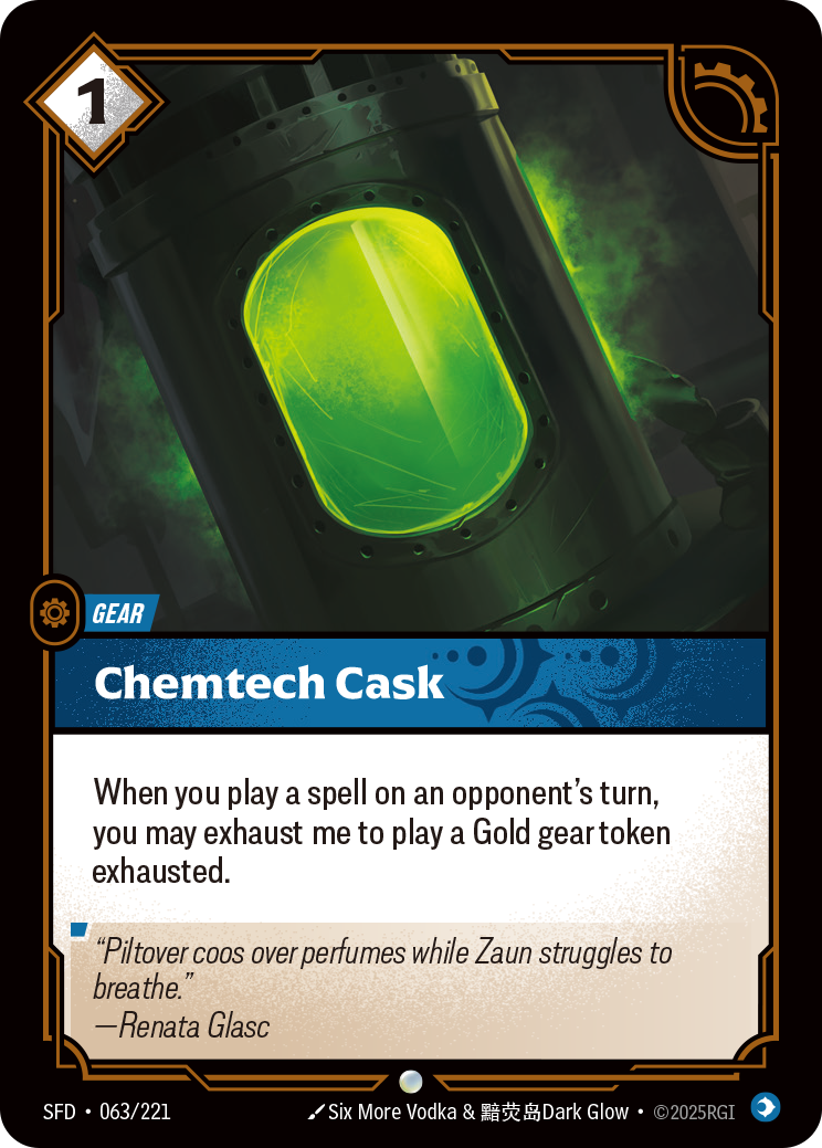front of card Chemtech Cask [Spiritforged] 063/221