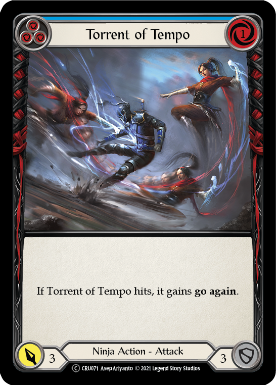 Torrent of Tempo (Blue) [U-CRU071] (Crucible of War Unlimited) Unlimited Normal
