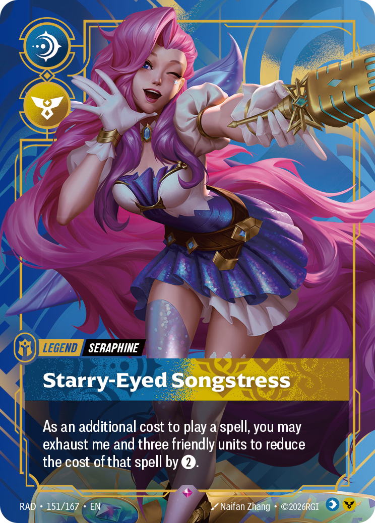 front of card Seraphine, Starry-Eyed Songstress [Radiance] 151/167