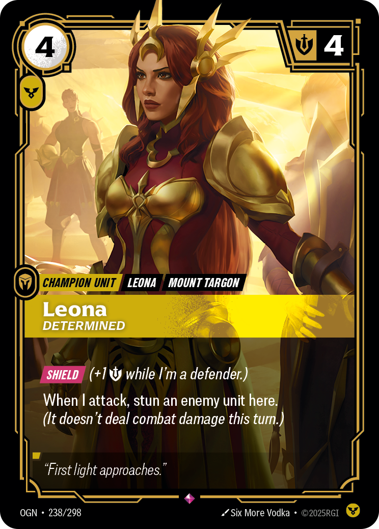 front of card Leona, Determined [Origins]