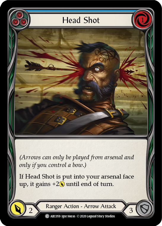 Head Shot (Blue) [U-ARC059] (Arcane Rising Unlimited) Unlimited Rainbow Foil