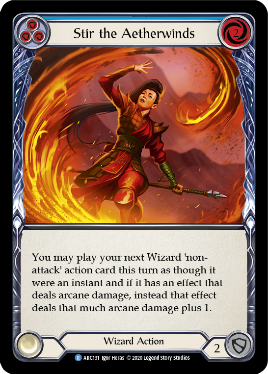 Stir the Aetherwinds (Blue) [U-ARC131] (Arcane Rising Unlimited) Unlimited Rainbow Foil