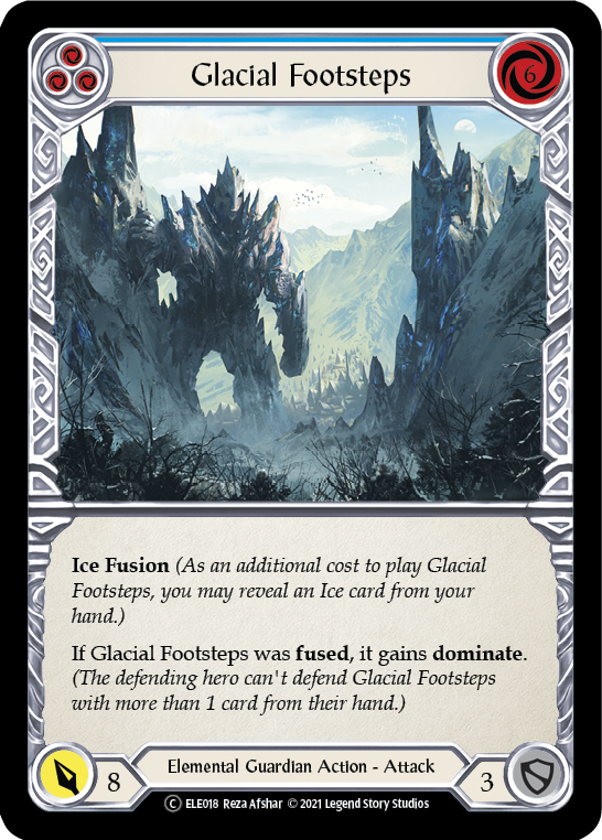 Glacial Footsteps (Blue) [U-ELE018] (Tales of Aria Unlimited) Unlimited Rainbow Foil