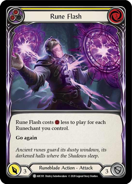 Rune Flash (Yellow) [U-ARC101] (Arcane Rising Unlimited) Unlimited Rainbow Foil