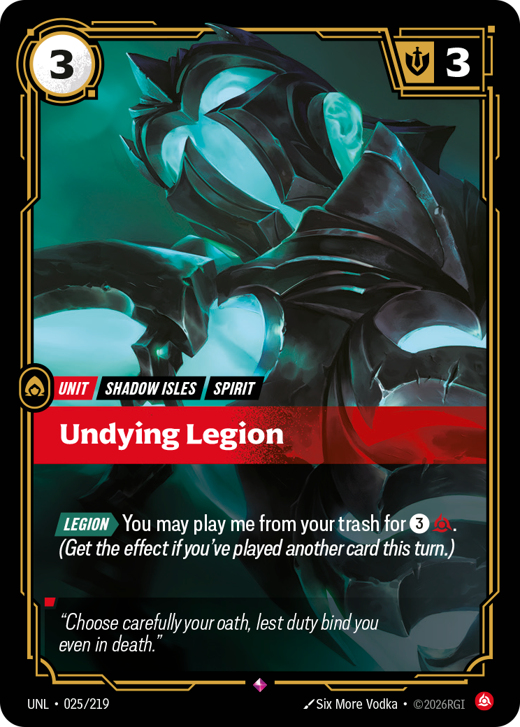 front of card Undying Legion [Unleashed] 025/219